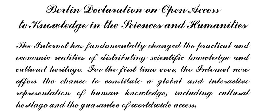 Berlin Declaration Berlin Declaration